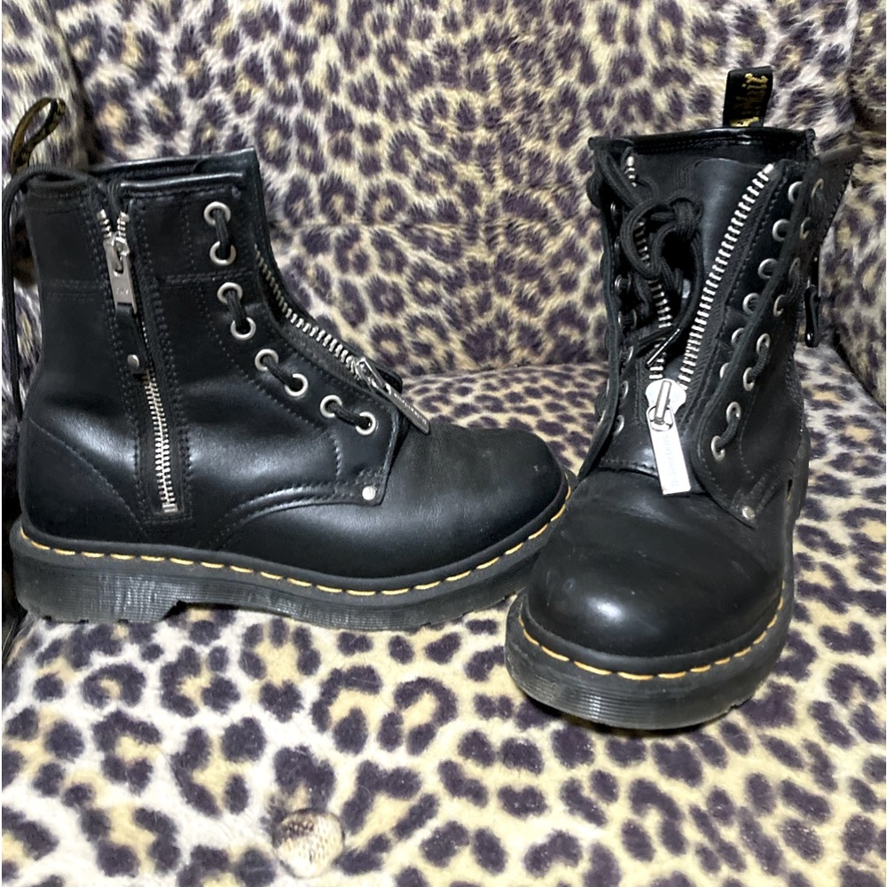 Dr Martens 1460 Double Zip leather lace or zip boots 6